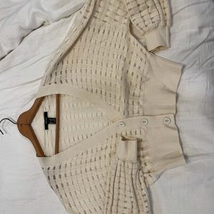 Button up cropped sweater